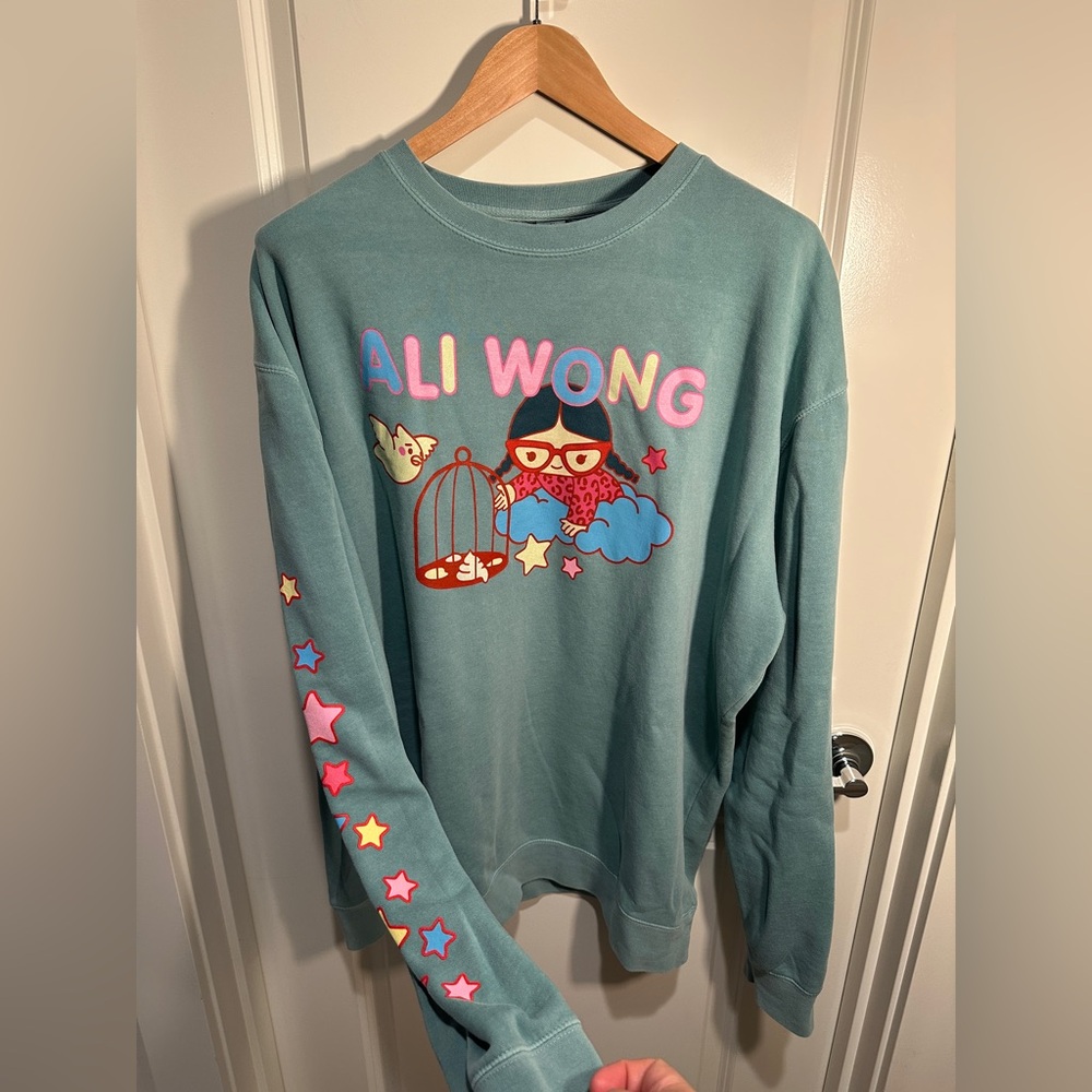 ALI WONG - Comedy Tour Pullover Sweatshirt, 2XL, Teal Green - Picture 8 of 10